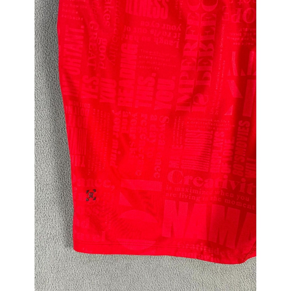 Lululemon Shorts Mens Medium Red THE Short 20th Anniversary Linerless AOP - Picture 4 of 10